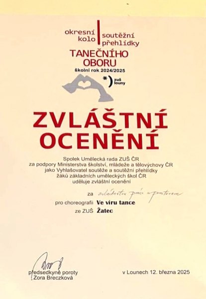 V. Šprlák-Puková - za zvládnutí práce s prostorem